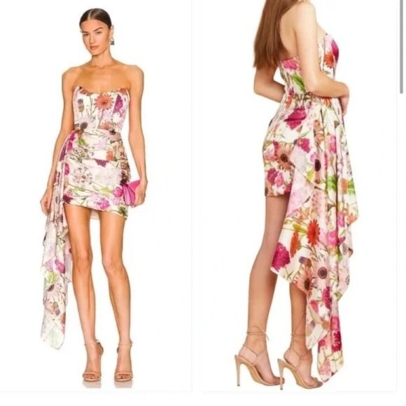 Katie May Dresses & Skirts - Katie May Chasing Dawn Floral Cocktail Mini Dress Size S NWT Pink Daisy